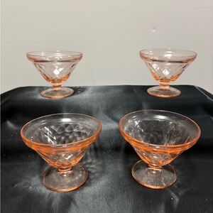 Pink Depression Glass Dessert Bowls